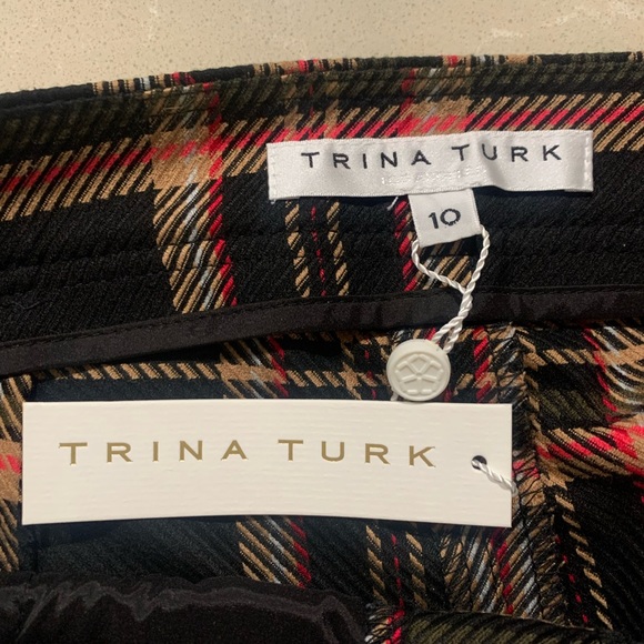 Trina Turk NEW WITH OUT TAGS, size 10 plaid pants - Picture 2 of 6